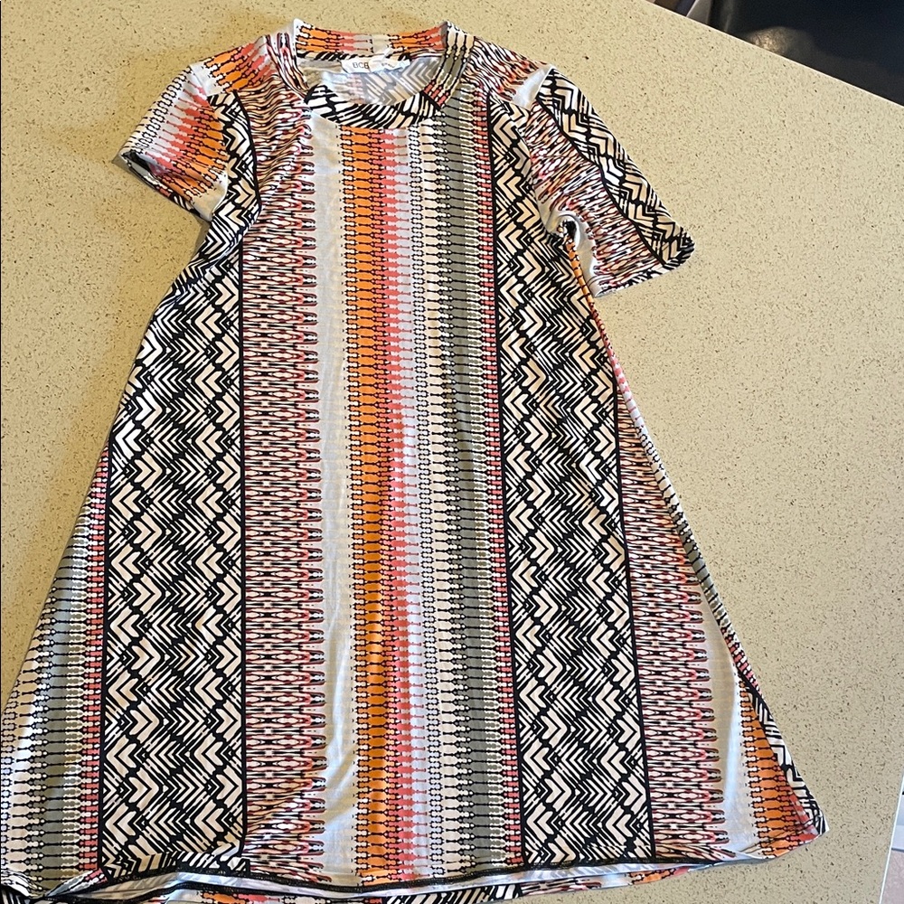 BCBGeneration Striped and Zigzag Mini Dress